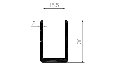 ATP 433 - 6000 mm - Nature Anodized 15 µ