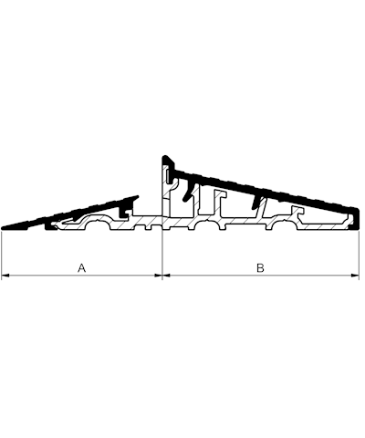 AWP 711 Alu-Sill 64/70 o/holes - 6600 mm