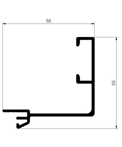 AWP 201 Inwards doorframe 47mm - 6000 mm